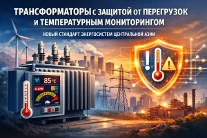 Трансформатор с защитой от перегрузок и температурным мониторингом для энергосистем Центральной Азии
