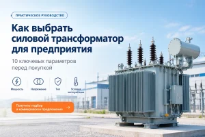 Как выбрать силовой трансформатор для промышленного предприятия: руководство по выбору мощности, напряжения и типа оборудования от производителя трансформаторов из Китая